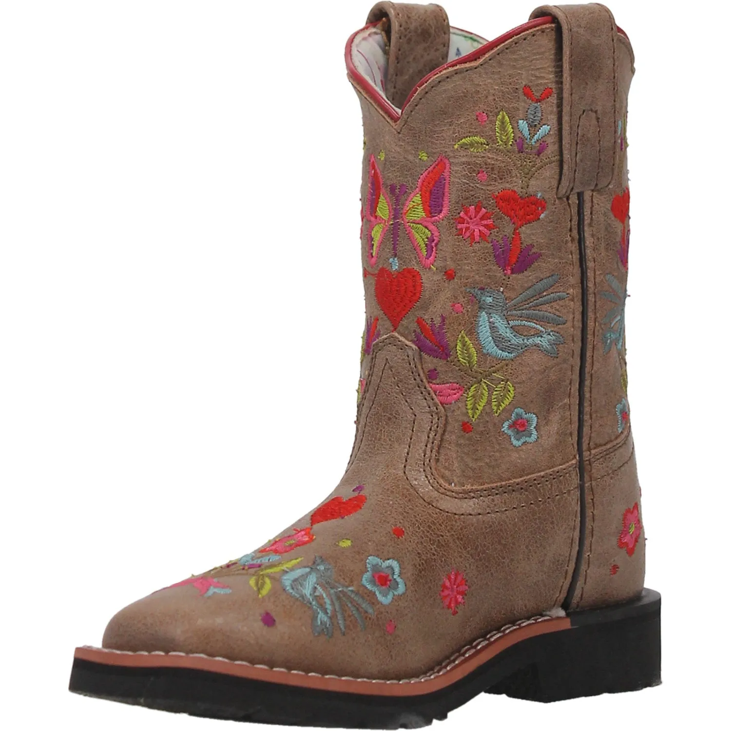 Dan Post Kids Girls Fleur Cowboy Boots Leather Taupe