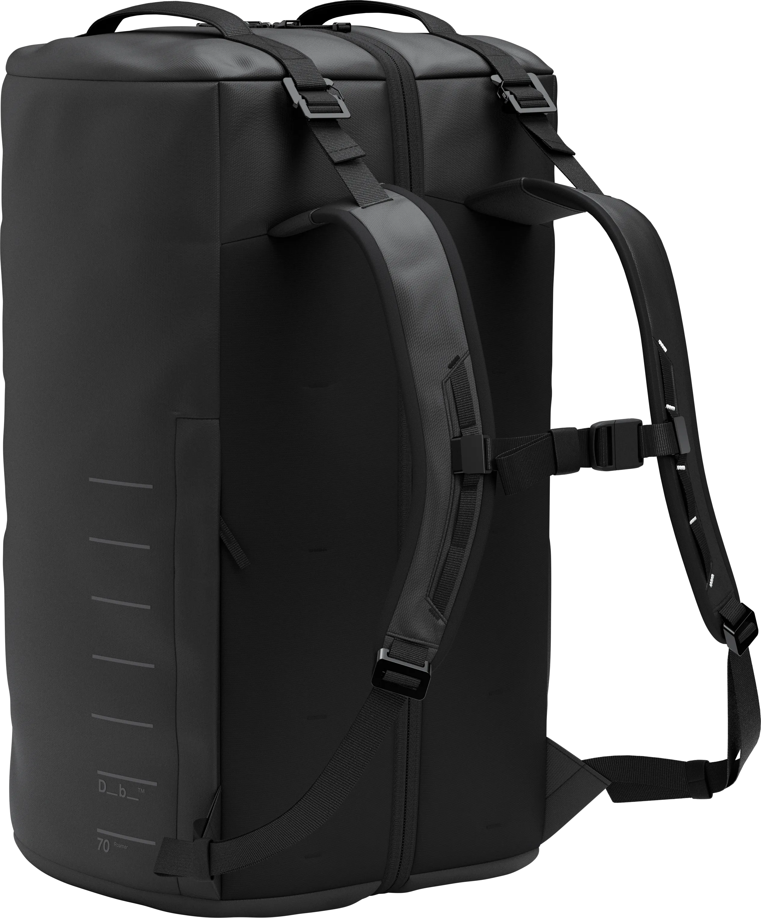 Db Roamer Pro Split Duffel 70L Black Out | Buy Db Roamer Pro Split Duffel 70L Black Out here | Outnorth