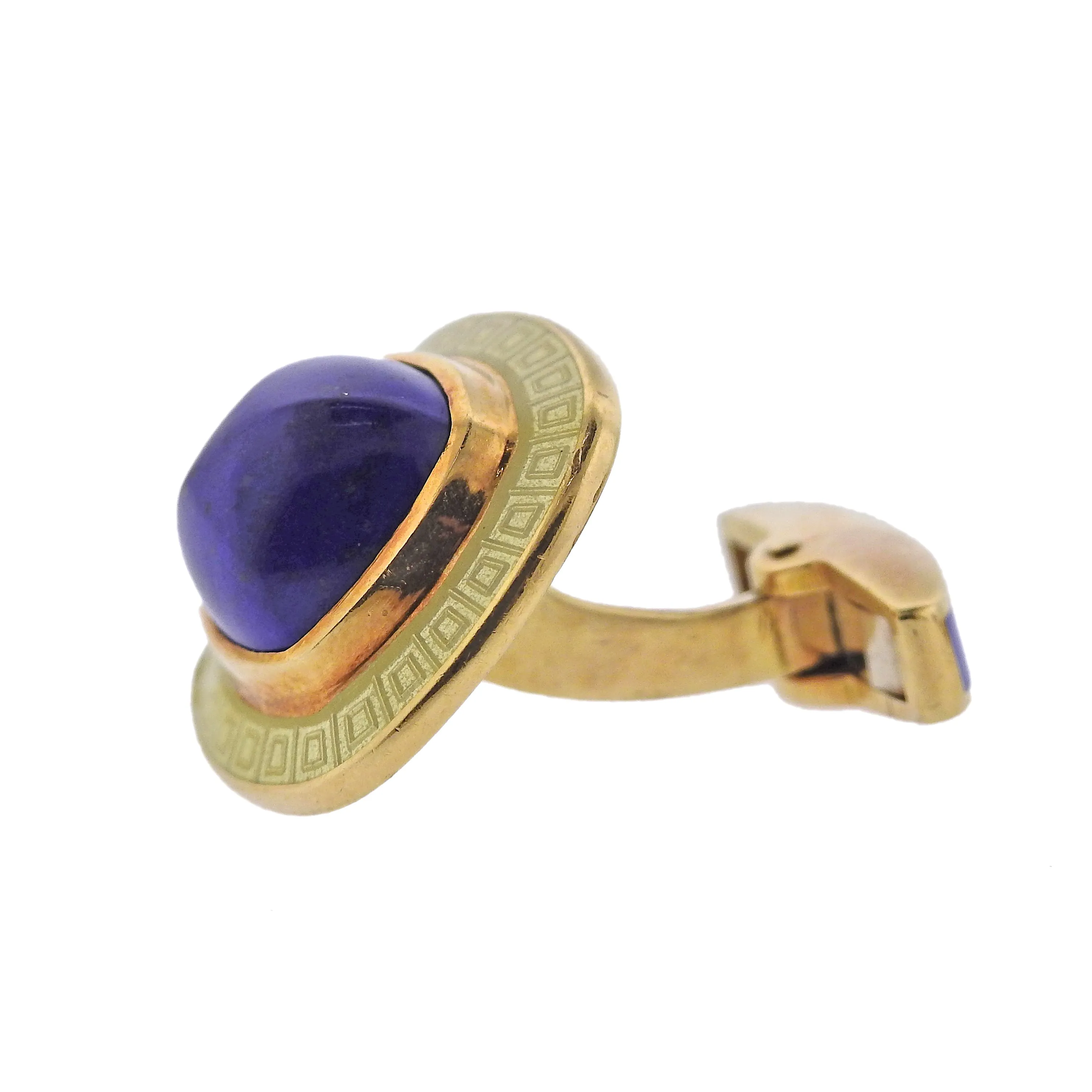 Deakin & Francis Enamel Lapis Gold Cufflinks