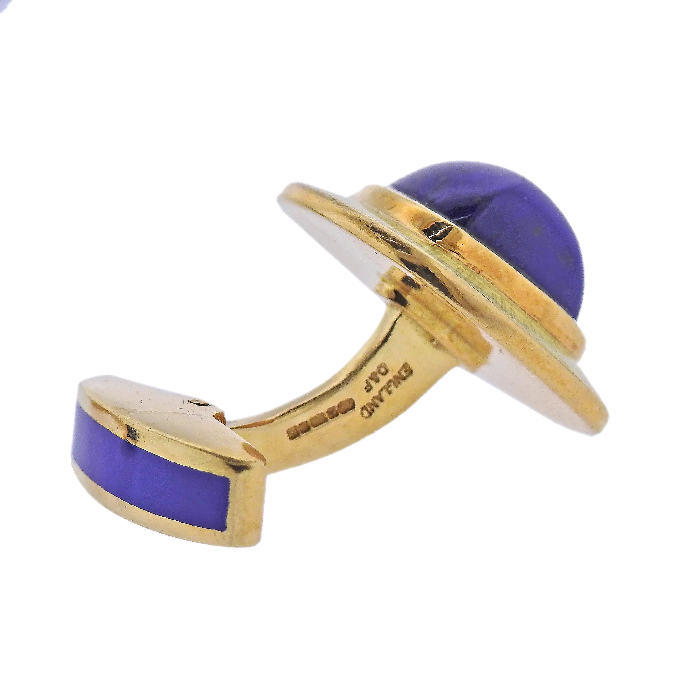 Deakin & Francis Enamel Lapis Gold Cufflinks