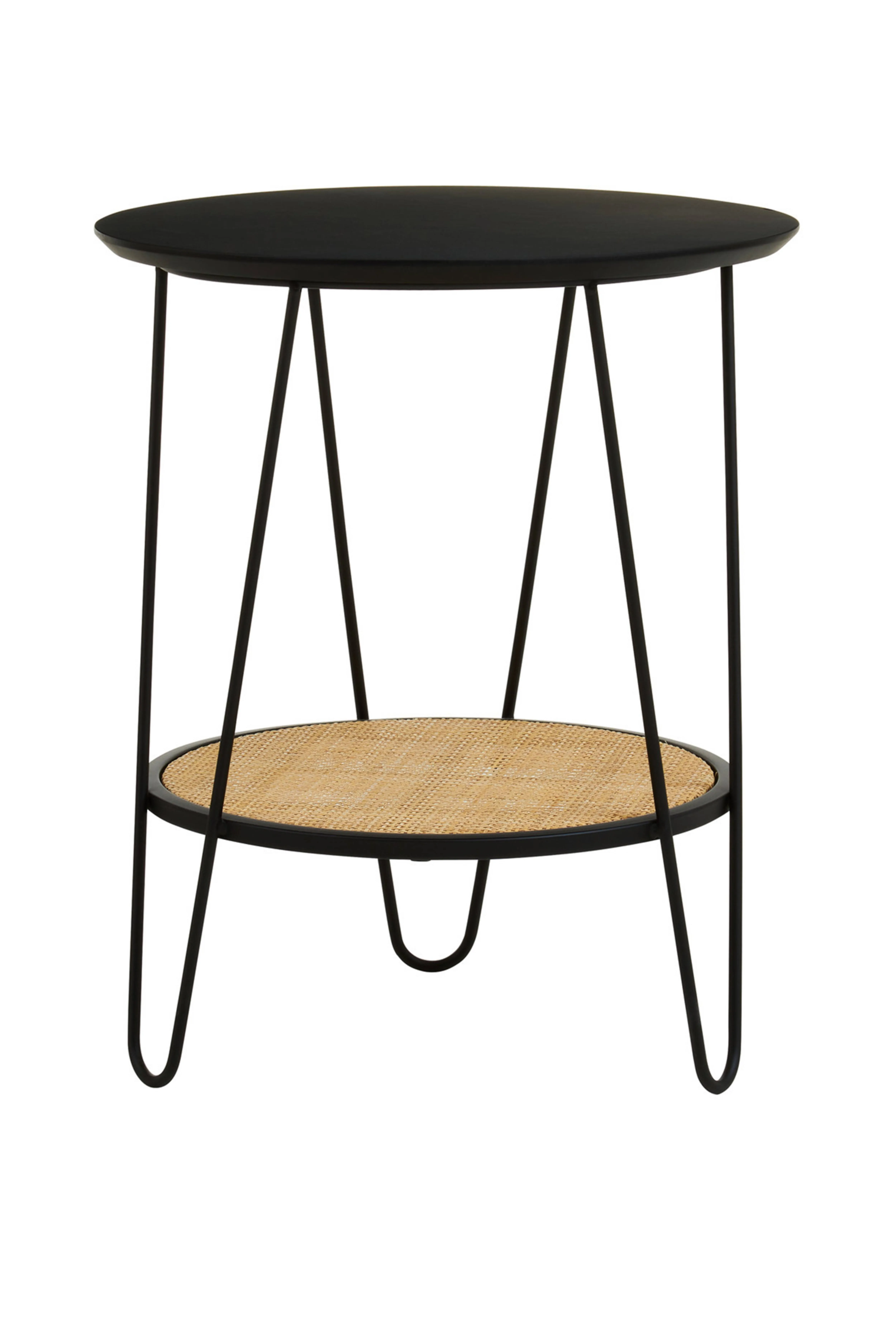 Depok Side Table With Hairpin Legs - Black And Natural - Interiors by Premier - Home All | H&M GB