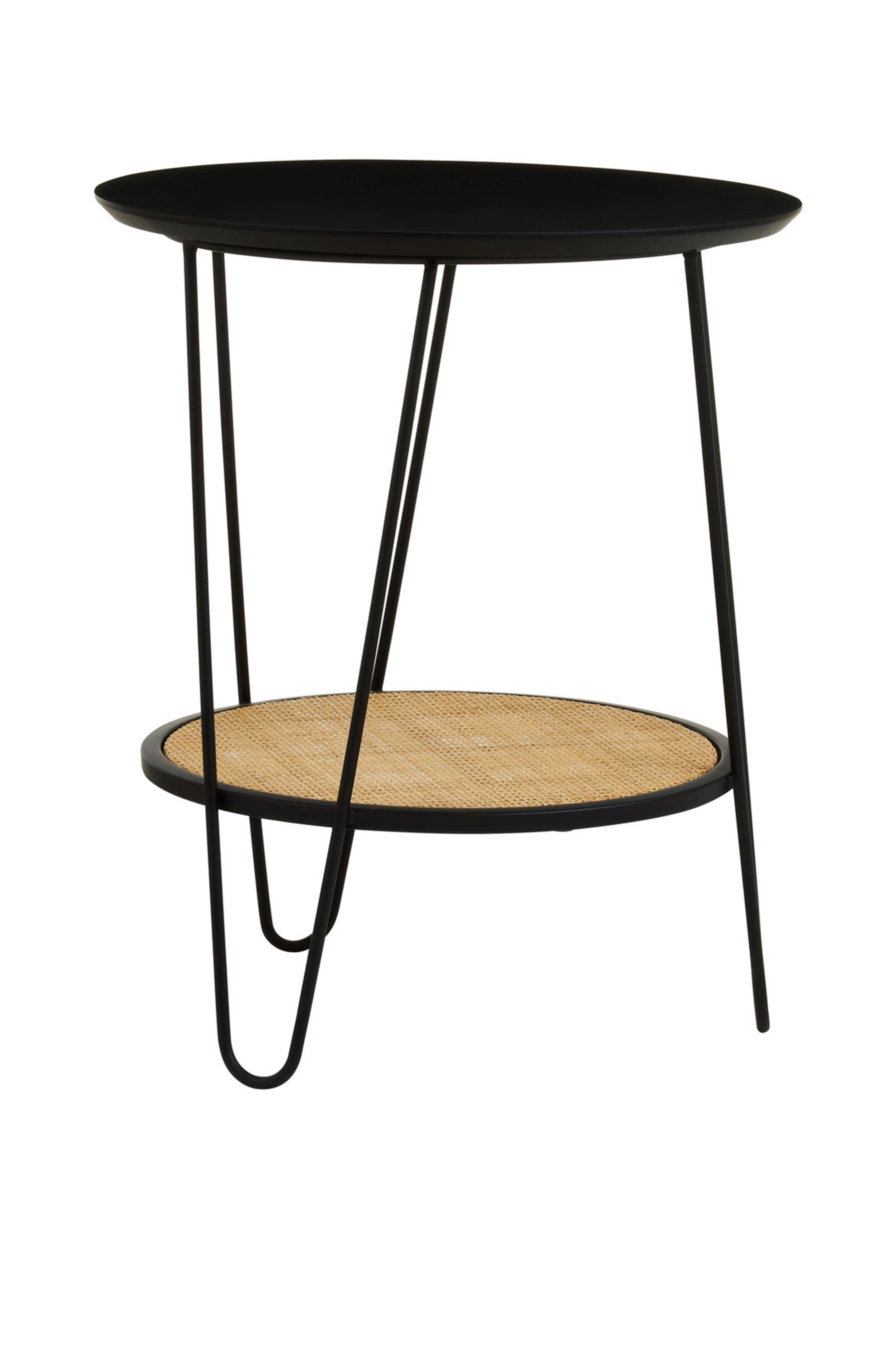 Depok Side Table With Hairpin Legs - Black And Natural - Interiors by Premier - Home All | H&M GB