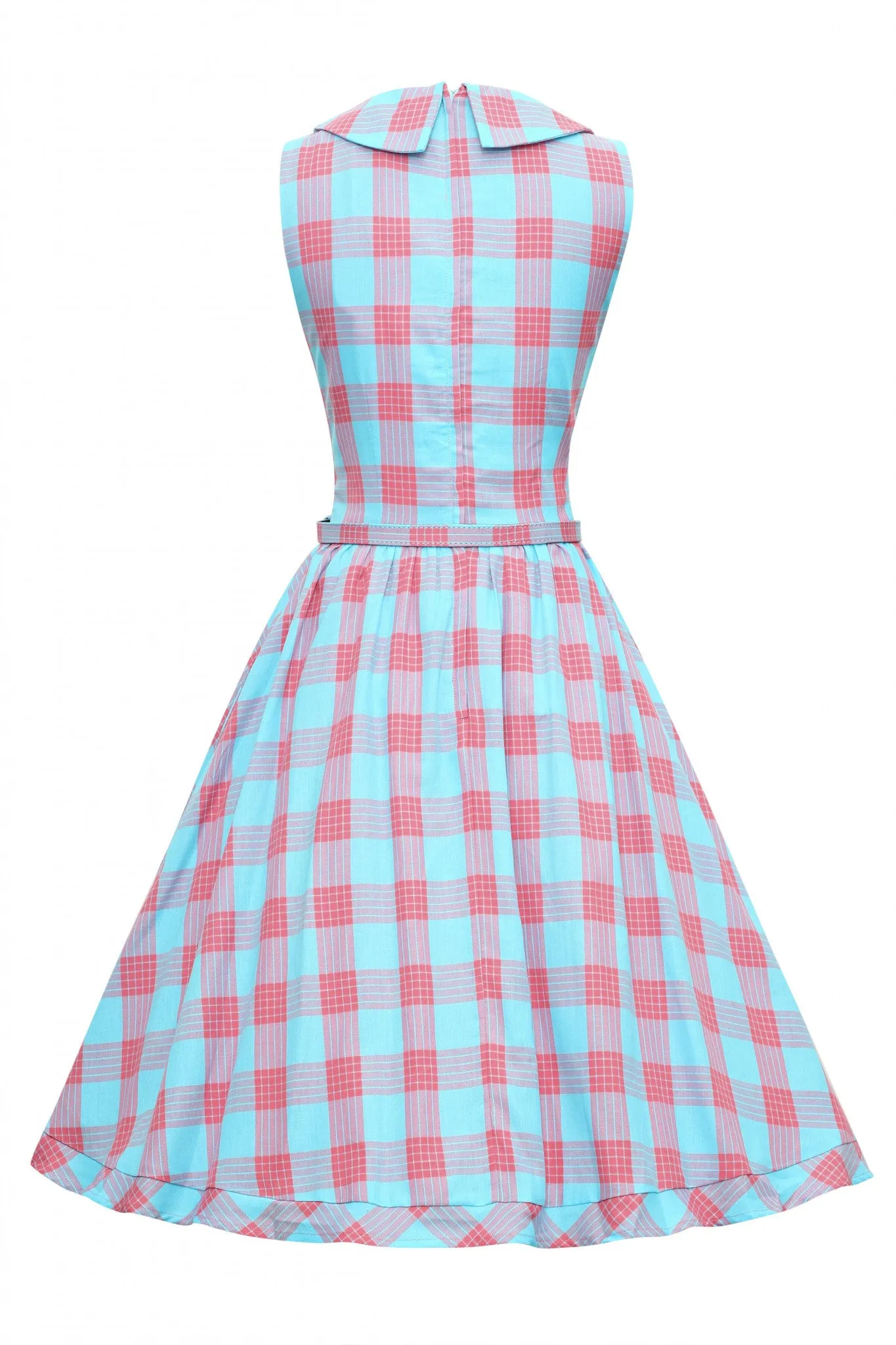 Dolly And Dotty 1950's Button Up Check Swing Dress