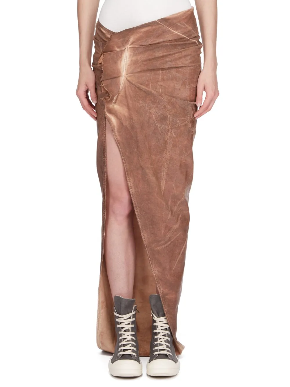 EDFU SKIRT LONG HENNA BROWN