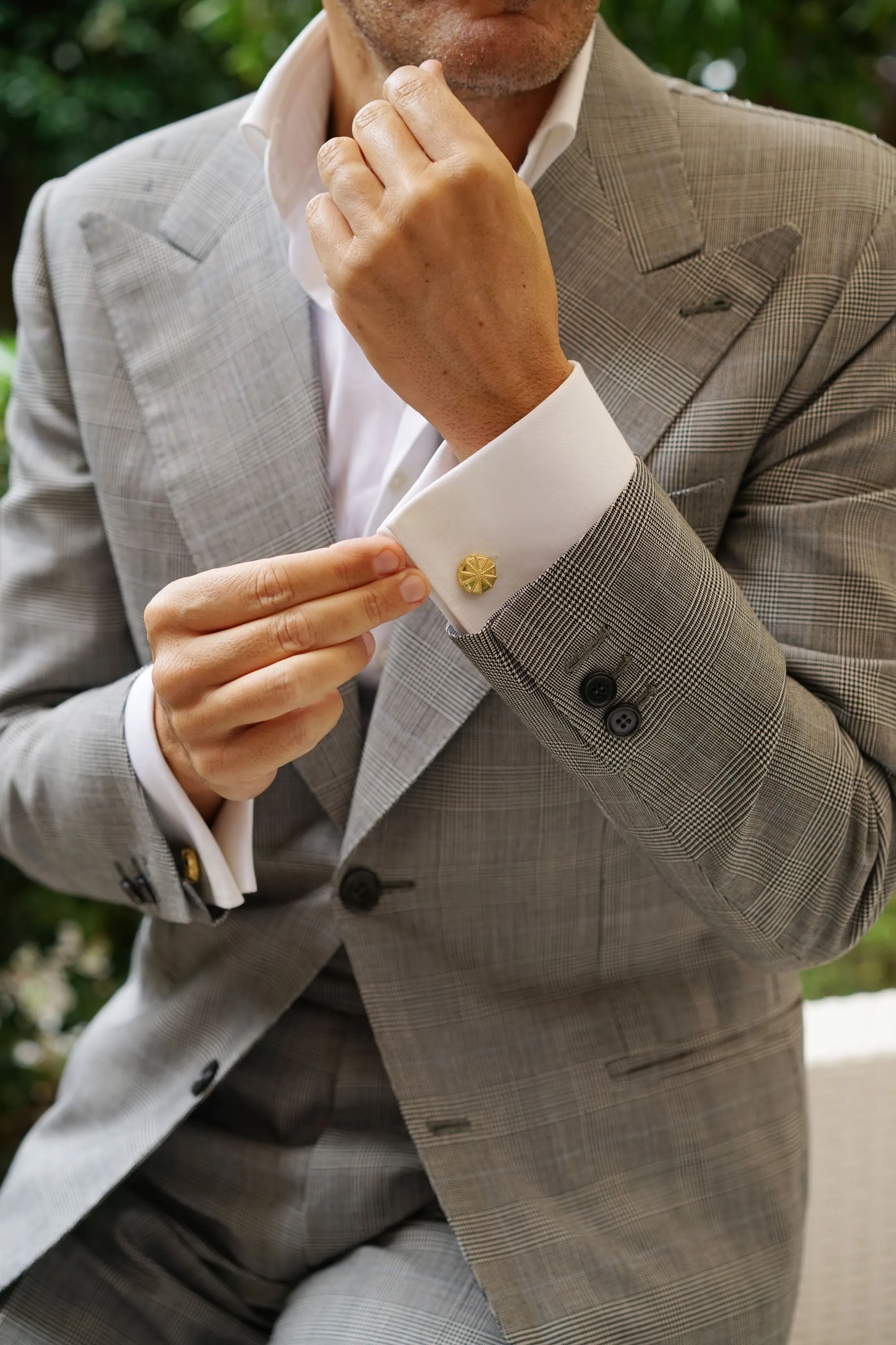 Einstein Gold Cufflinks