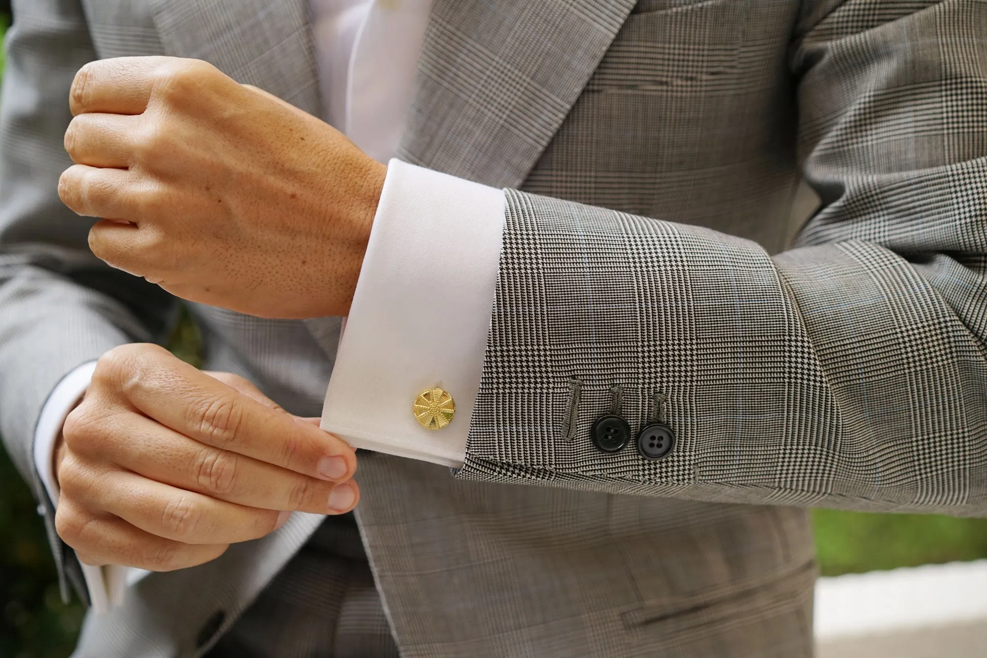 Einstein Gold Cufflinks