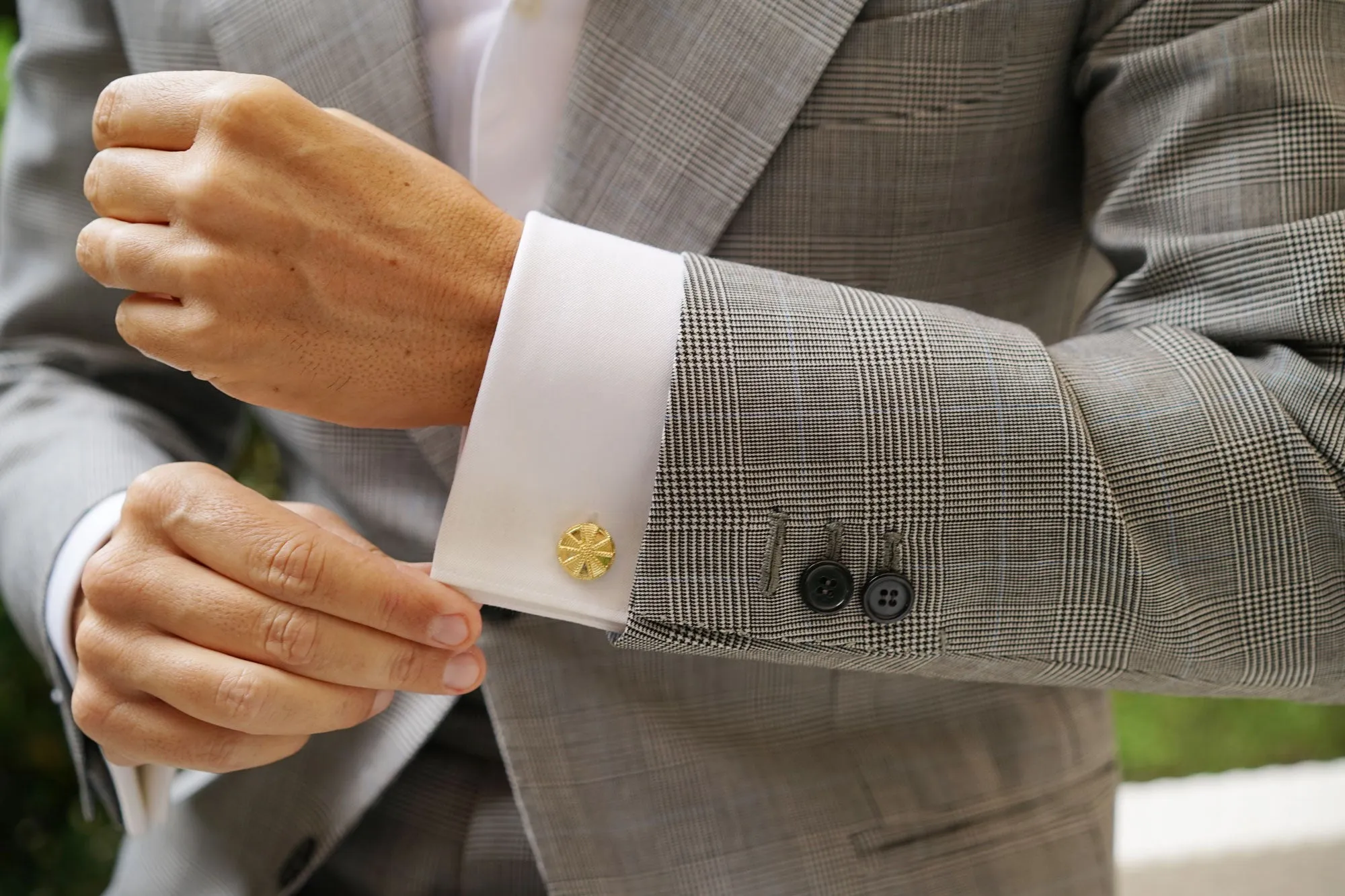 Einstein Gold Cufflinks