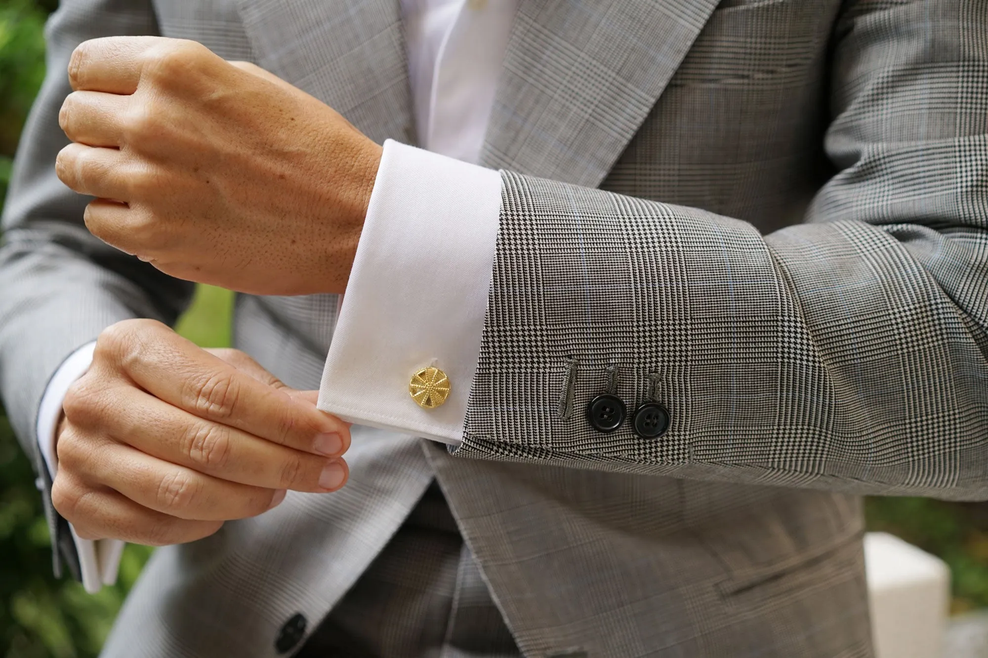 Einstein Gold Cufflinks