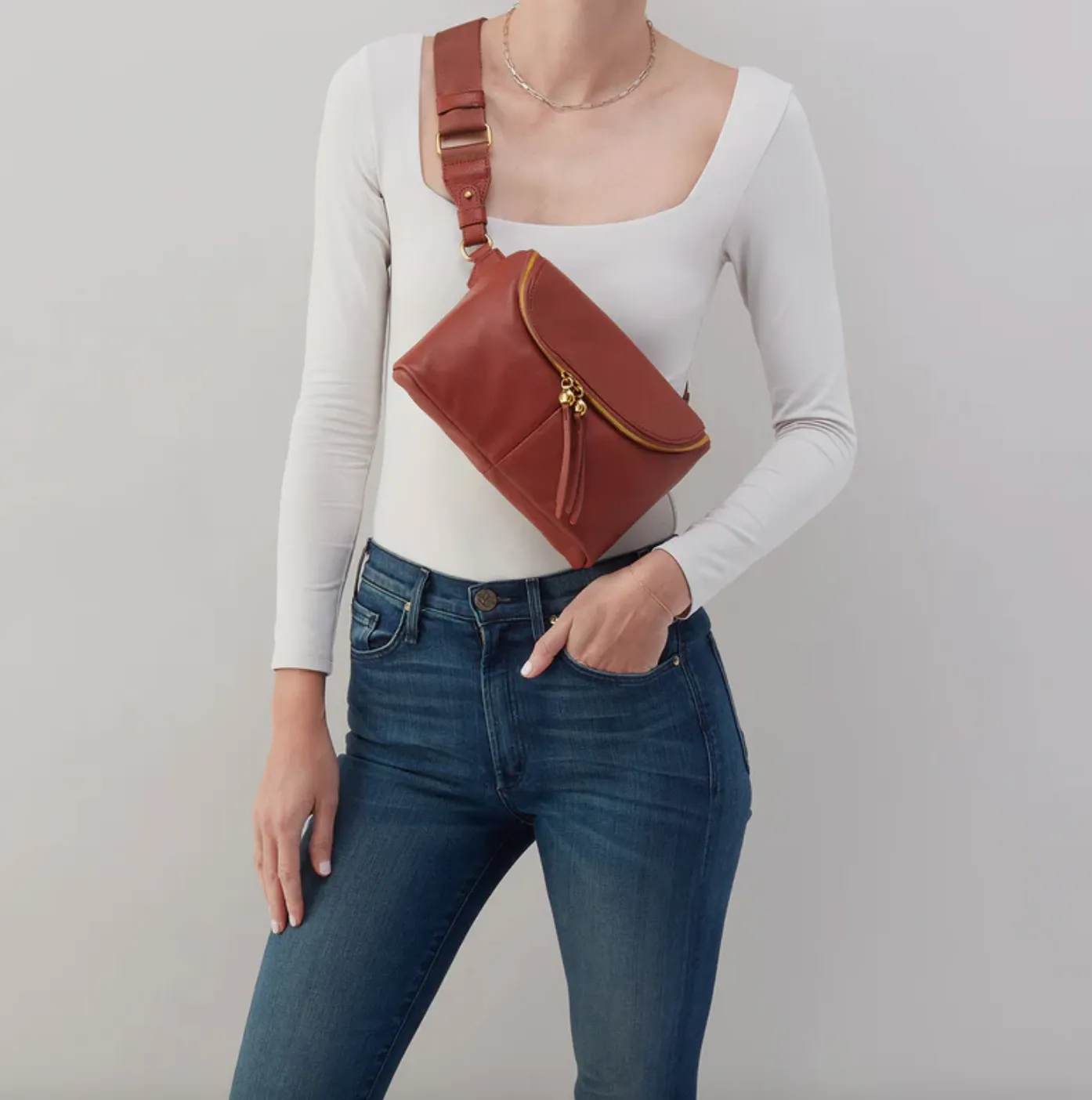 Fern Large Belt Bag | Pebbled Leather