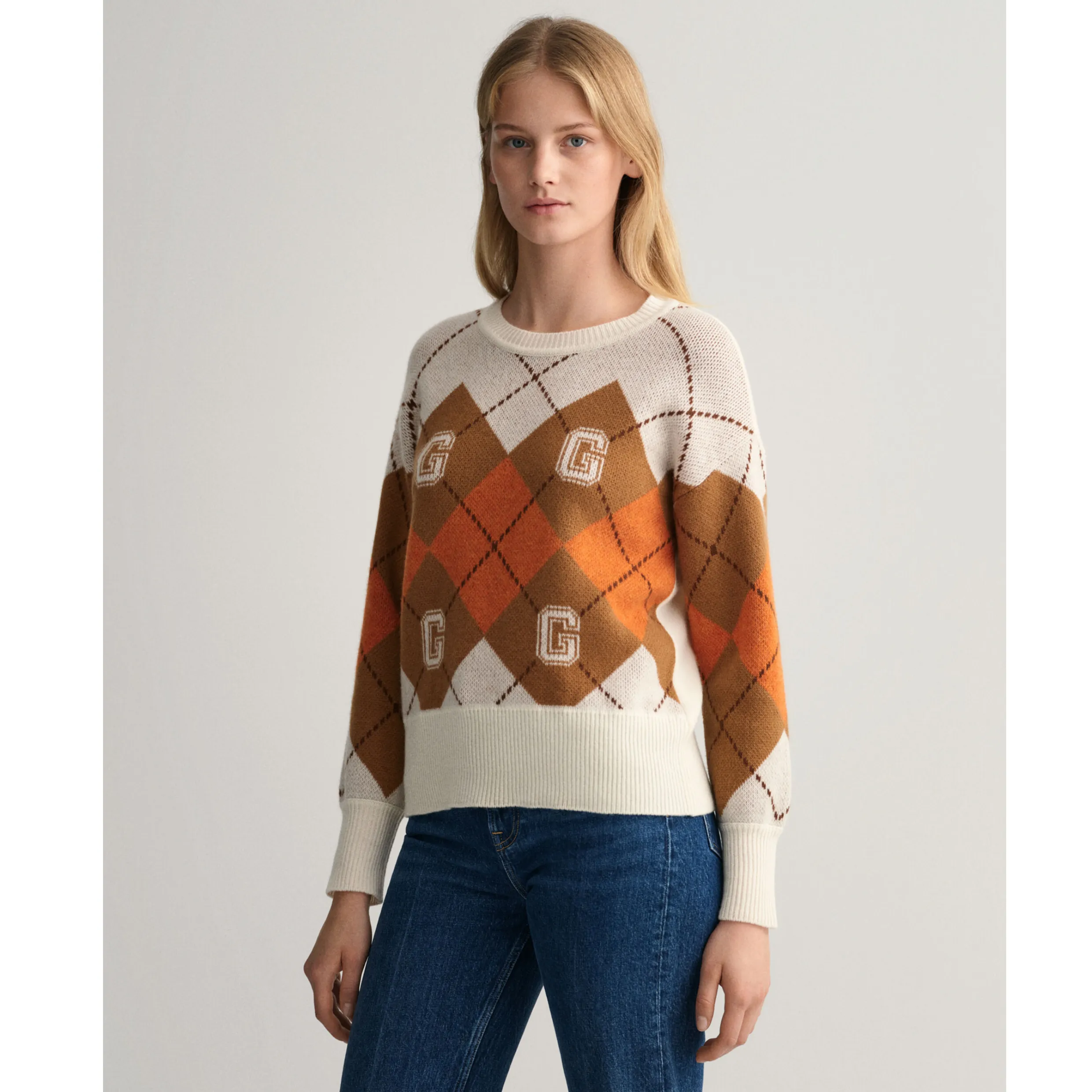 GANT Argyle Crew Neck Sweater