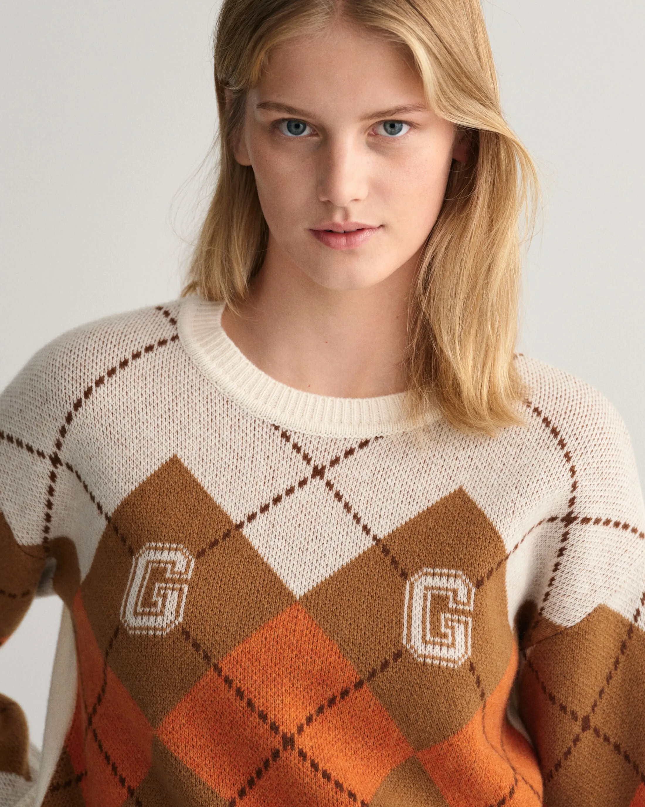 GANT Argyle Crew Neck Sweater