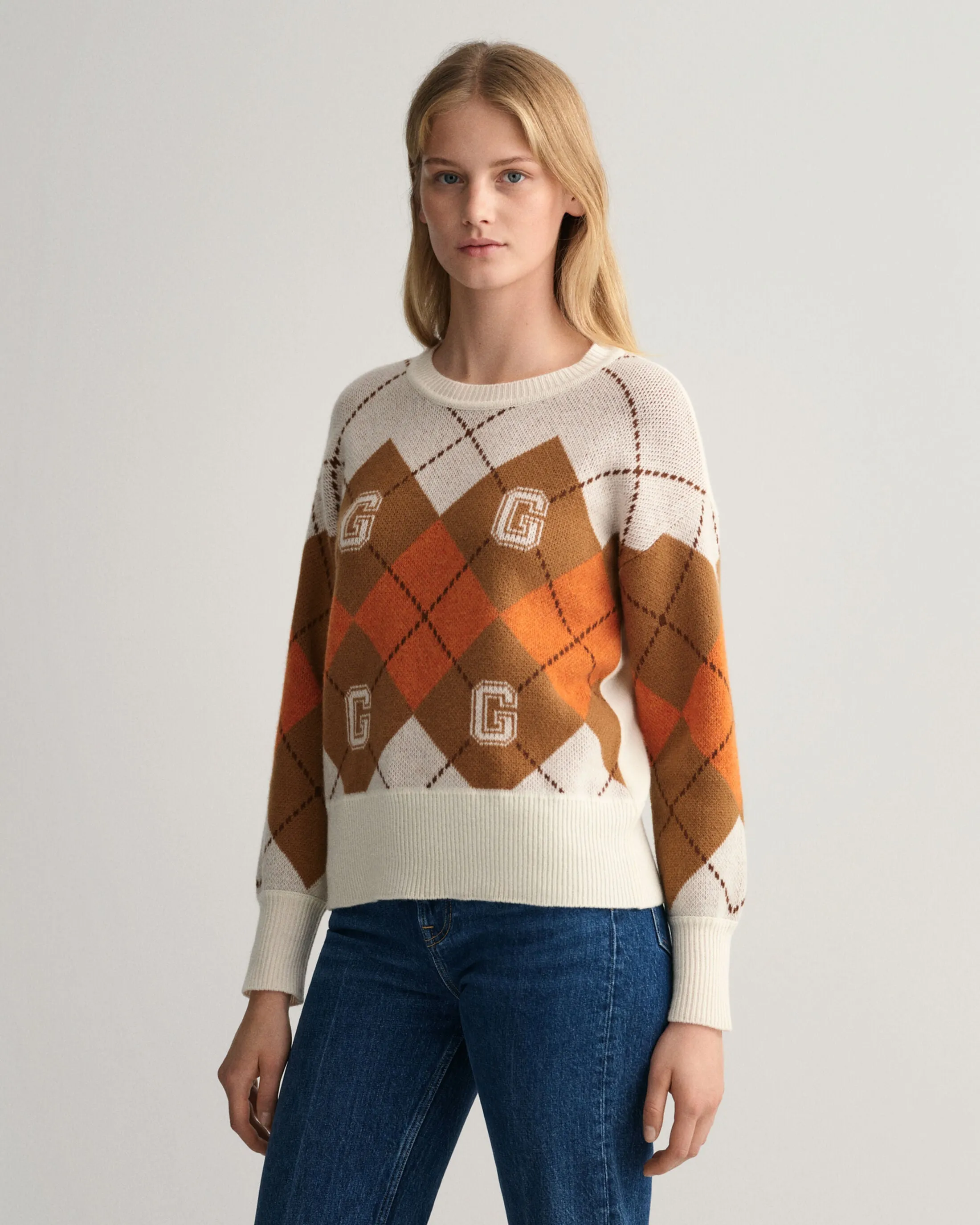 GANT Argyle Crew Neck Sweater