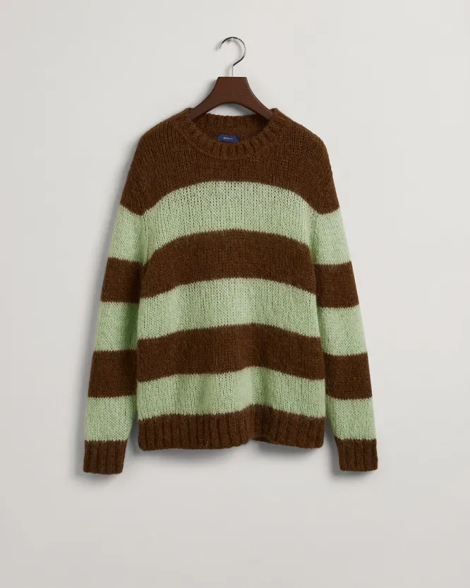 GANT Mohair Striped Crew Neck Sweater 4806137