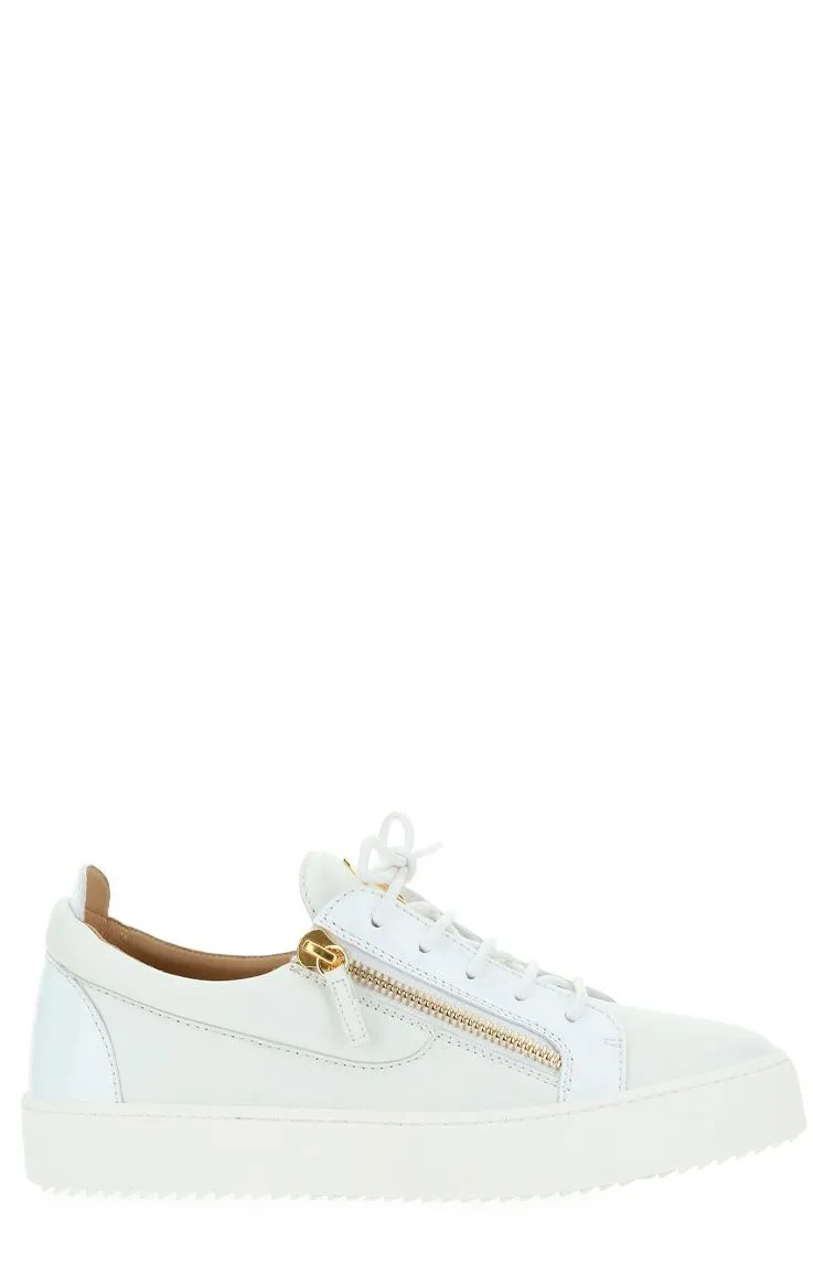 Giuseppe Zanotti Zip-Detailed Lace Up Sneakers