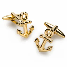 Gold Anchor Cufflinks