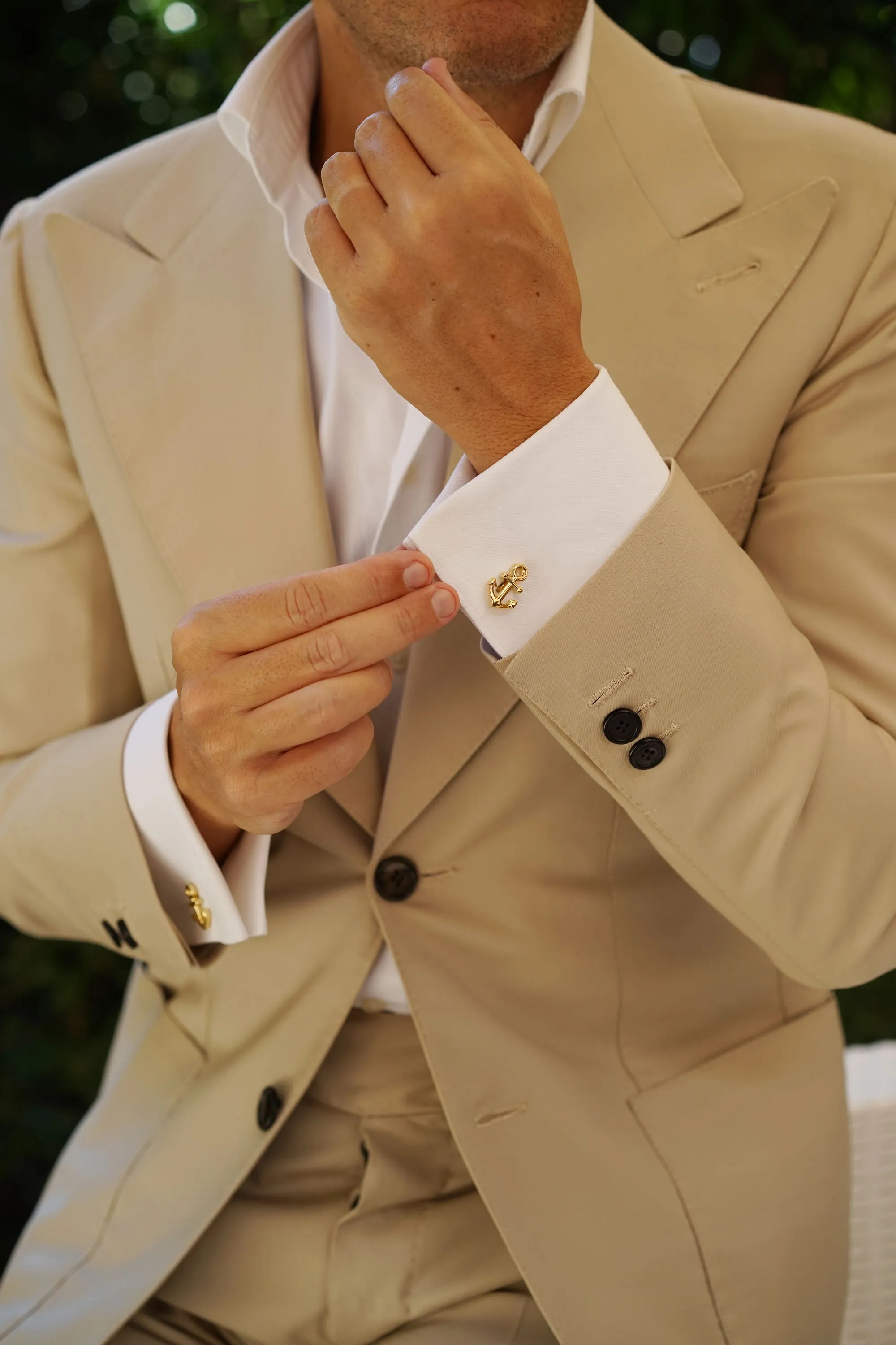 Gold Anchor Cufflinks