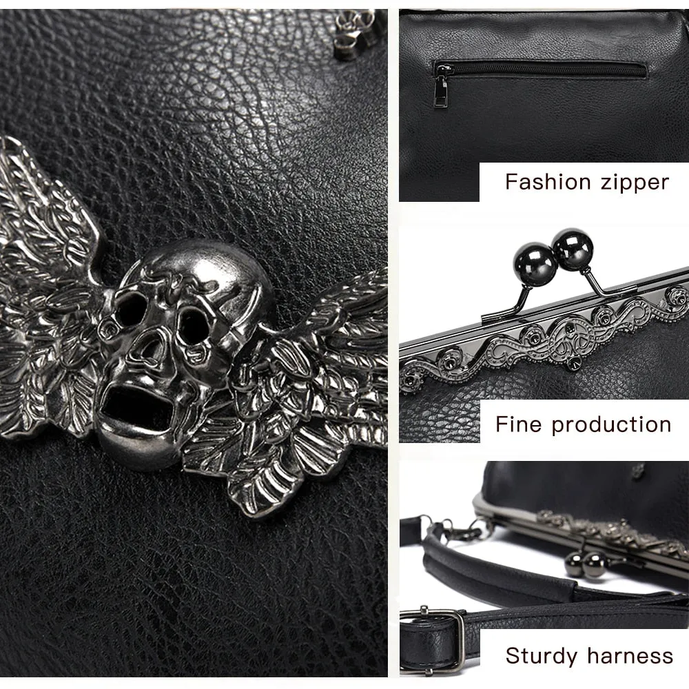 Gothic Luxury Skull Shoulder Bag