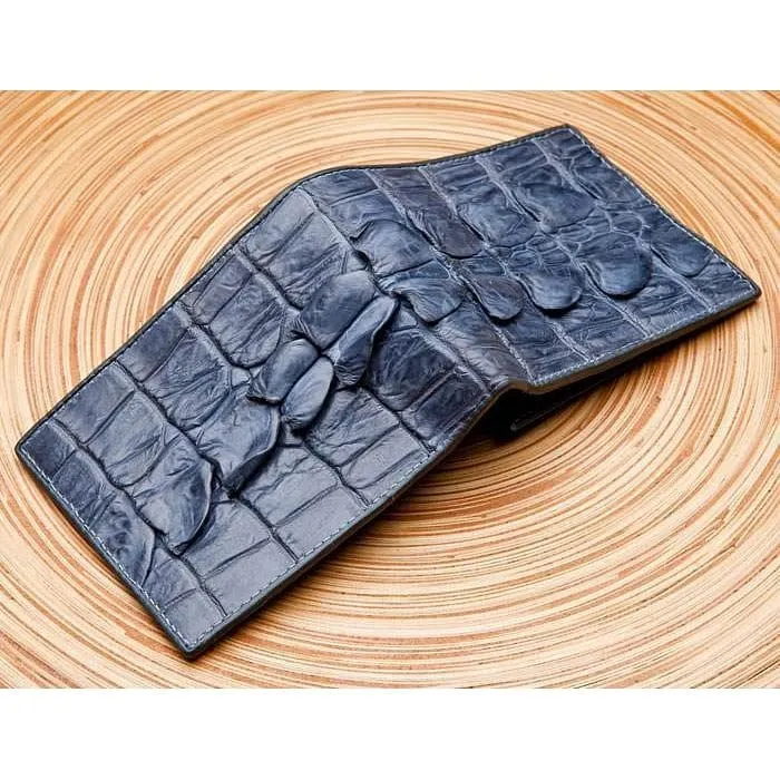 Gray Crocodile Mens Wallets