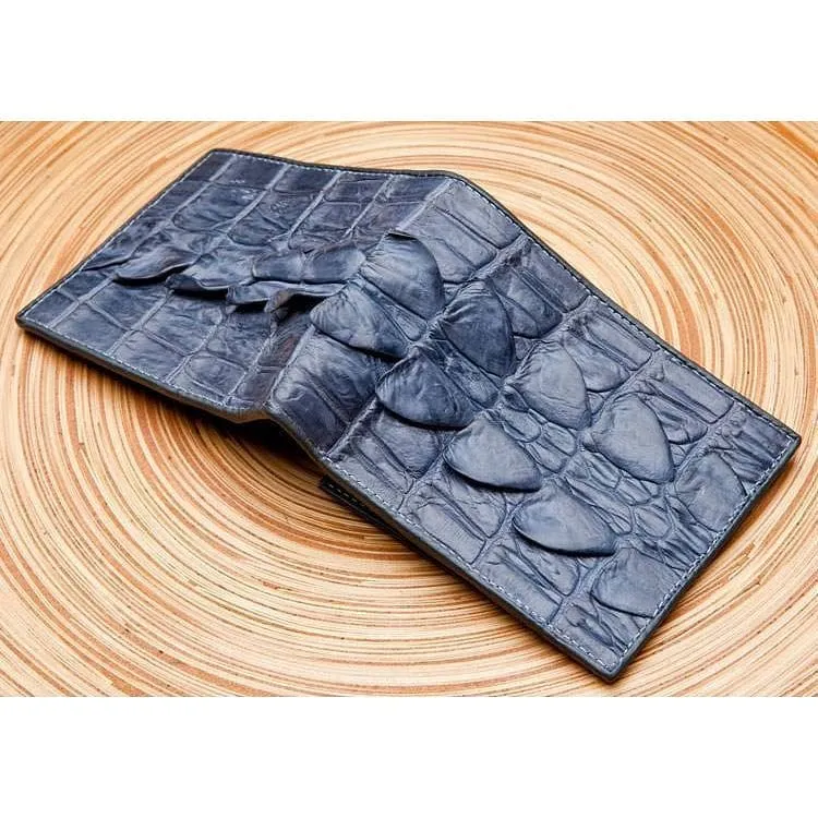 Gray Crocodile Mens Wallets