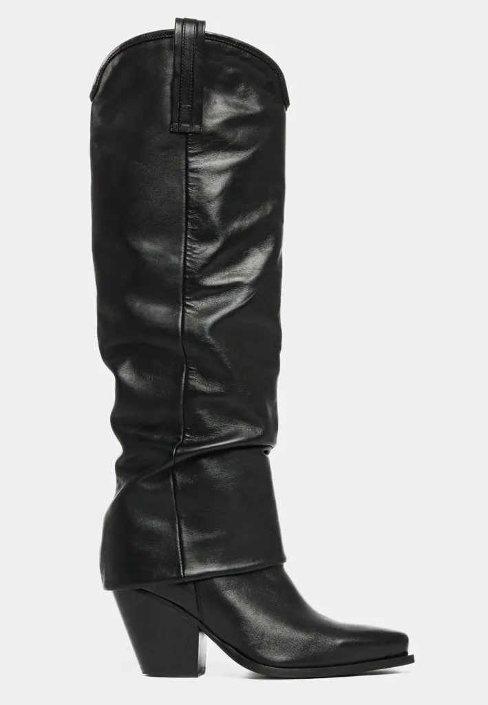 Hawaii Long Western Style Boot Black