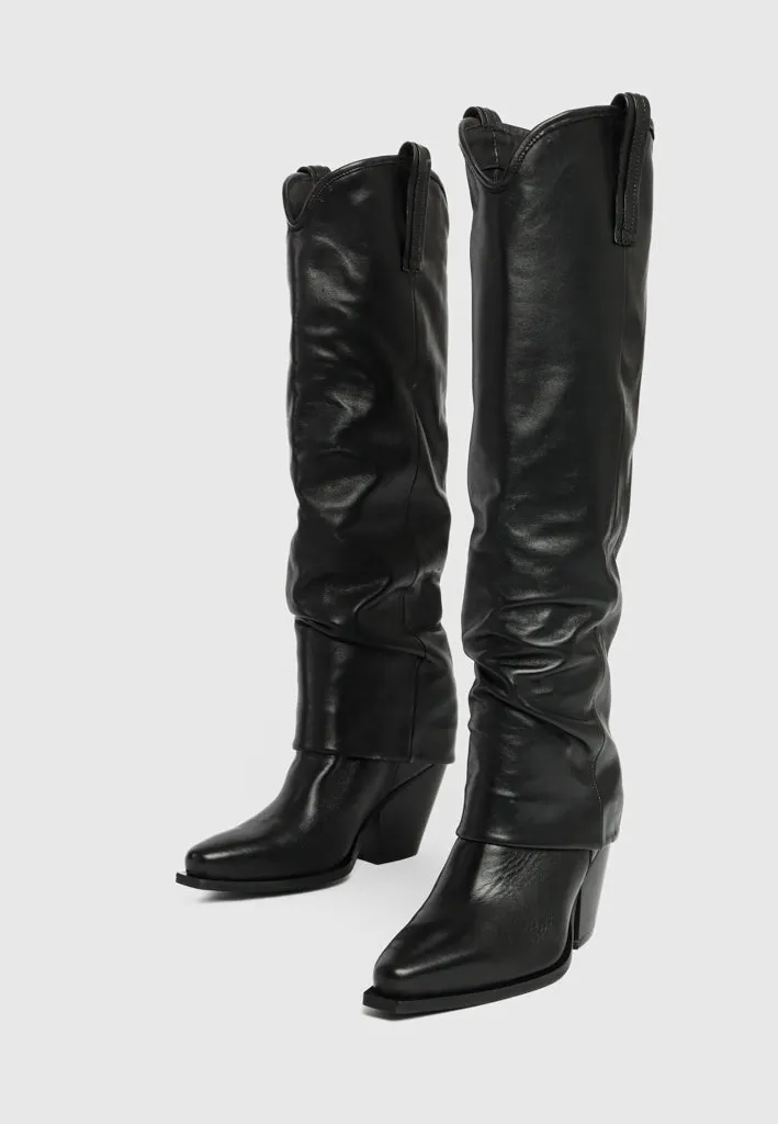 Hawaii Long Western Style Boot Black