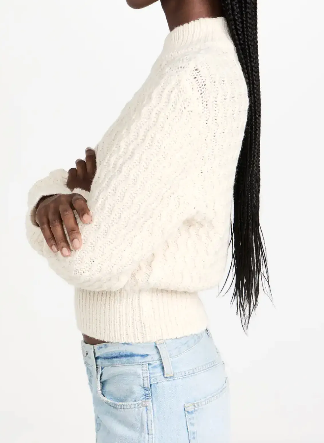 Helen Crop Mock Sweater