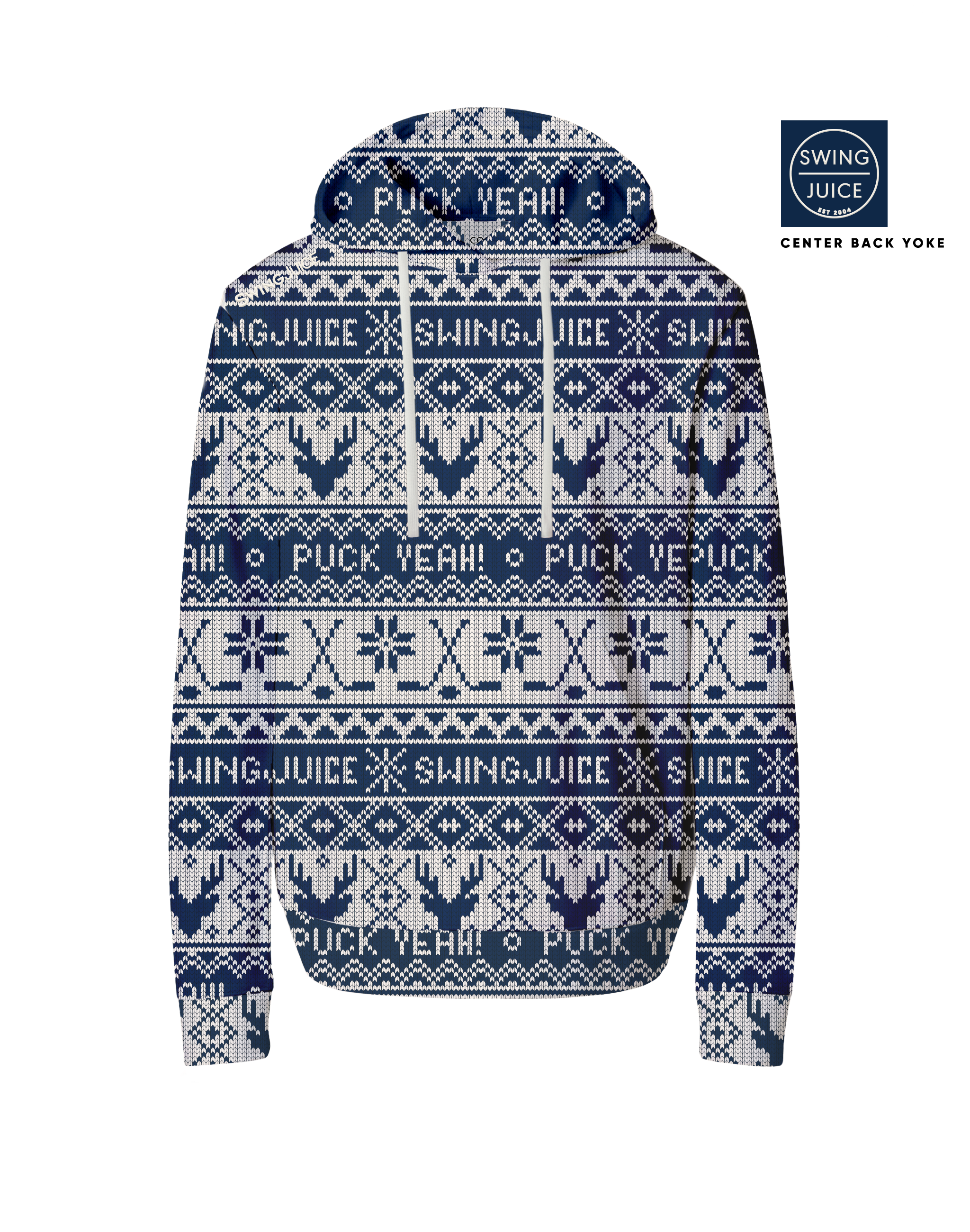 Hockey Puck Yeah Fairisle Men's Performance Hoodie