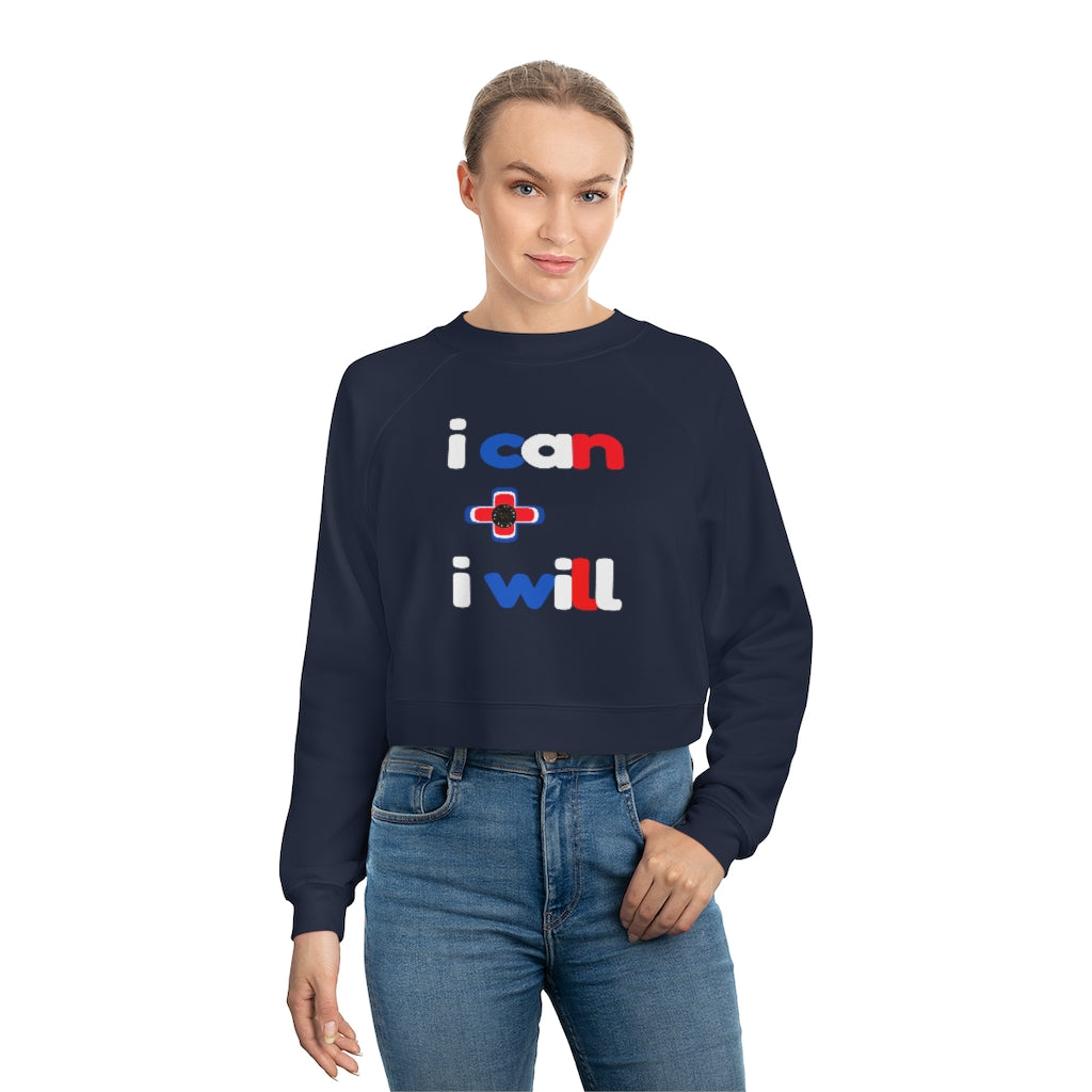 I Can + I Will Cropped Fleece Pullover