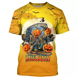 Joyeux Halloween, Citrouille Fantme Halloween, T-shirt 3d Imprimé Partout - CT30092349