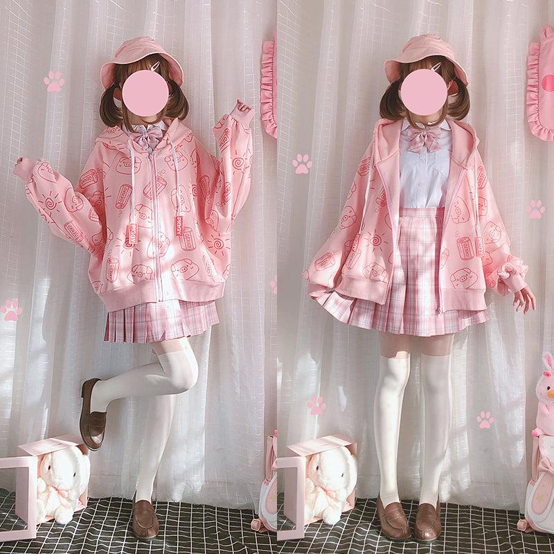 Kawaii Piggy Coat AD210001