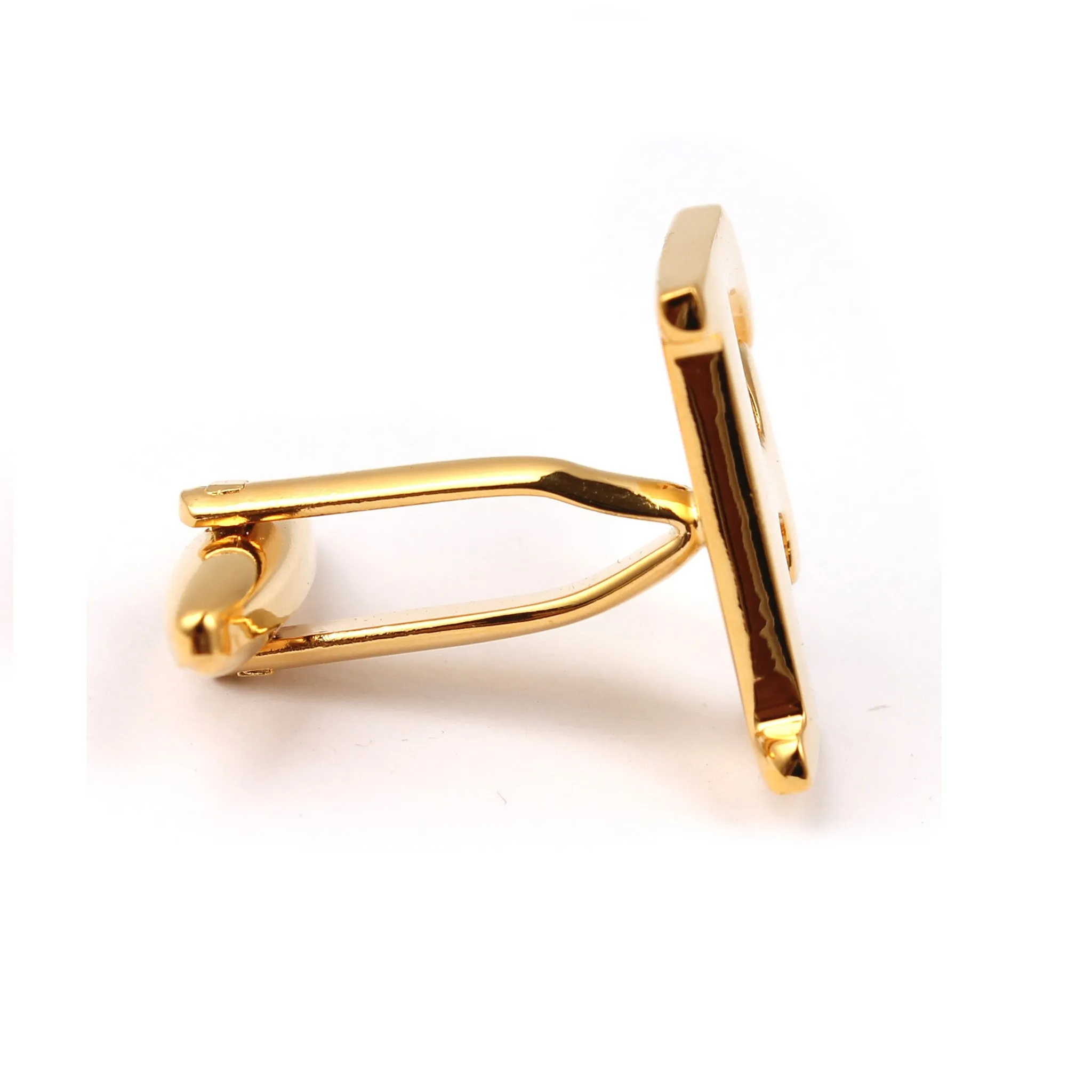 Letter F Gold Cufflinks