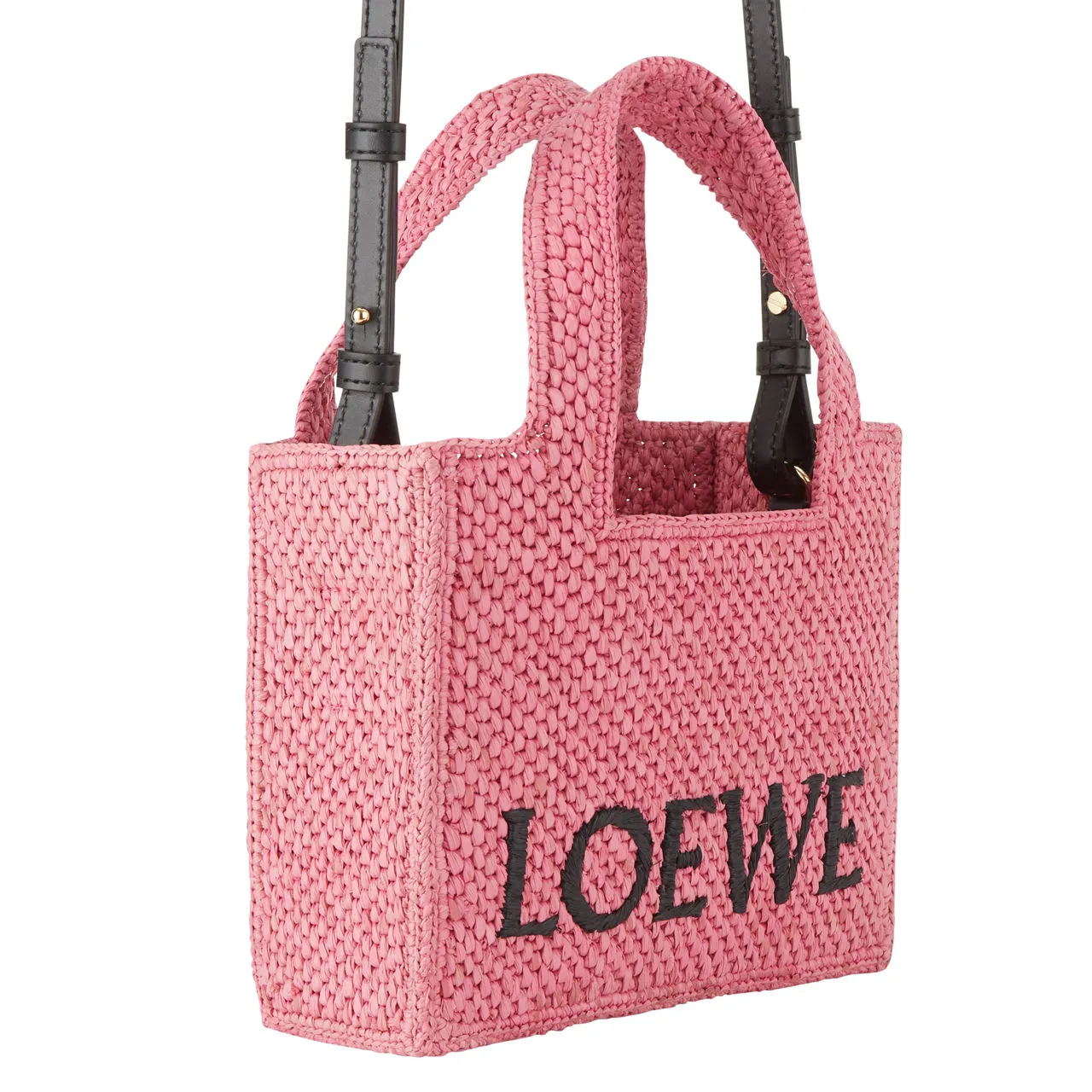 LOEWE PAULAS IBIZA 2024 Font Logo Mini Tote Bag - Sunset Pink