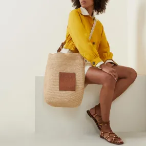 LOEWE PAULAS IBIZA 2024 Large Raffia Tote Bag - NaturalTan