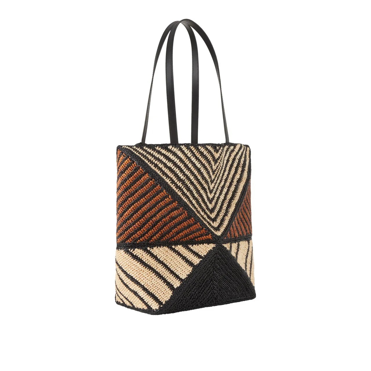 LOEWE PAULAS IBIZA 2024 Puzzle Fold Raffia Medium Tote - Natural  Honey Gold