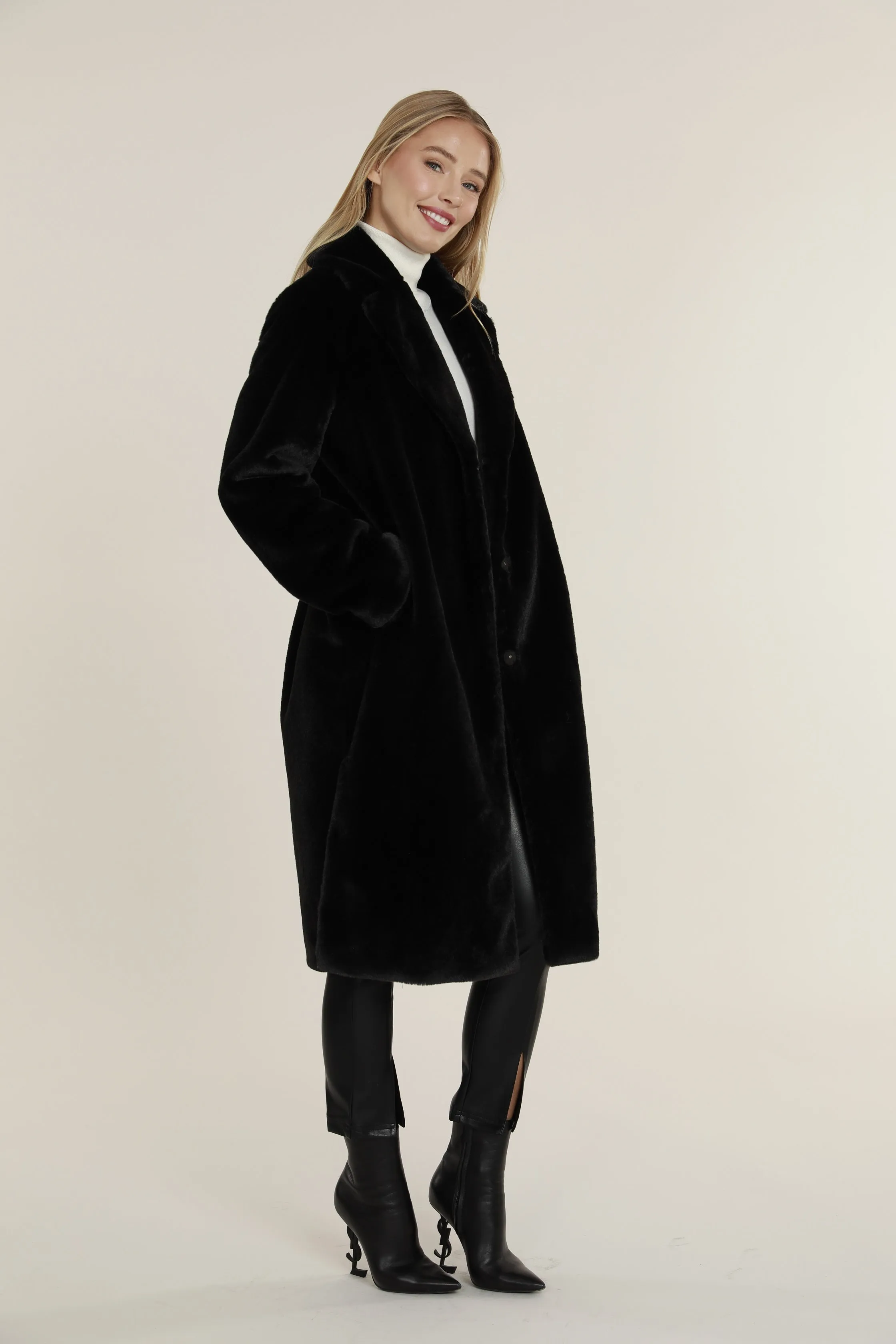 Long Faux Fur Coat