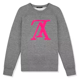 Louis Vuitton LV Upside Down Grey Pink Sweatshirt