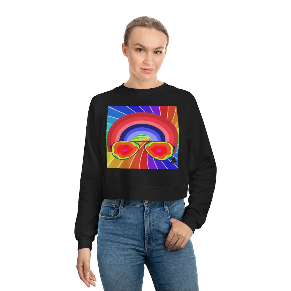 Love on Psychedelics Cropped Fleece Pullover