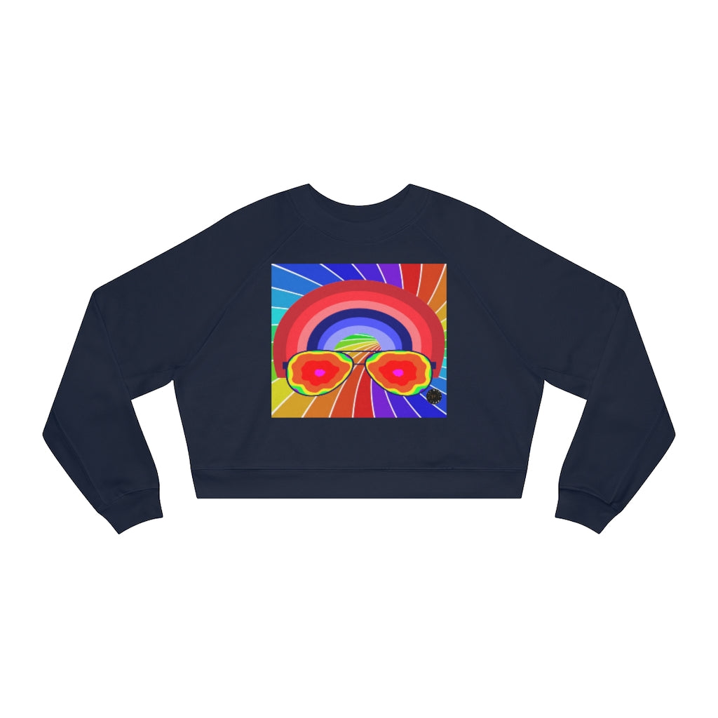 Love on Psychedelics Cropped Fleece Pullover