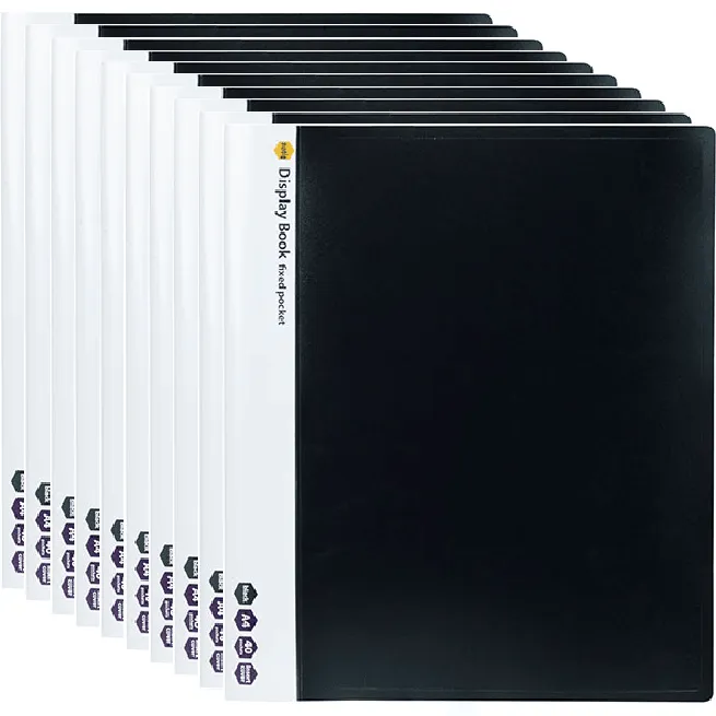 Marbig Display Book 40 Pocket A4 Black 10 Pack