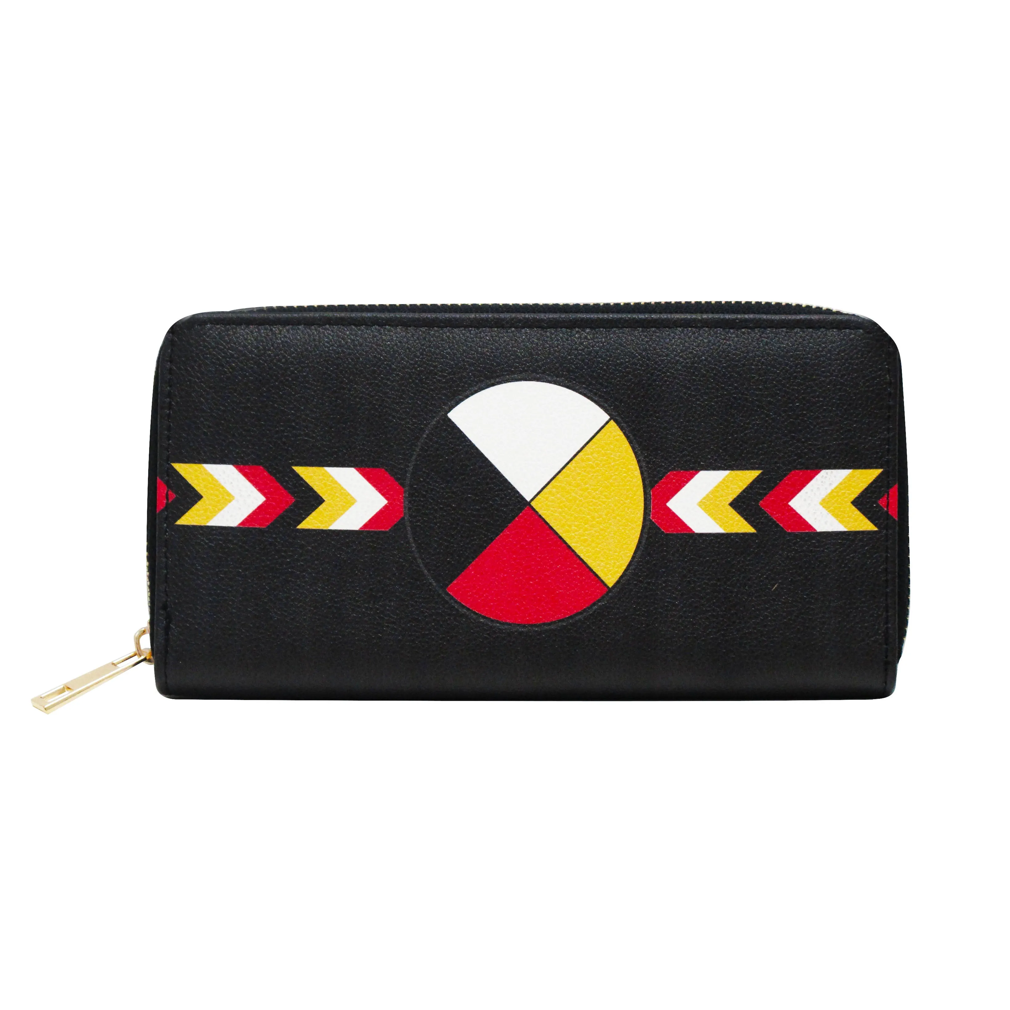 Medicine Wheel Zip-Around Wallet