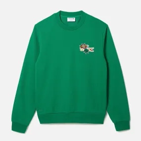 Men's Lacoste Badge Organic Cotton Sweater - Green