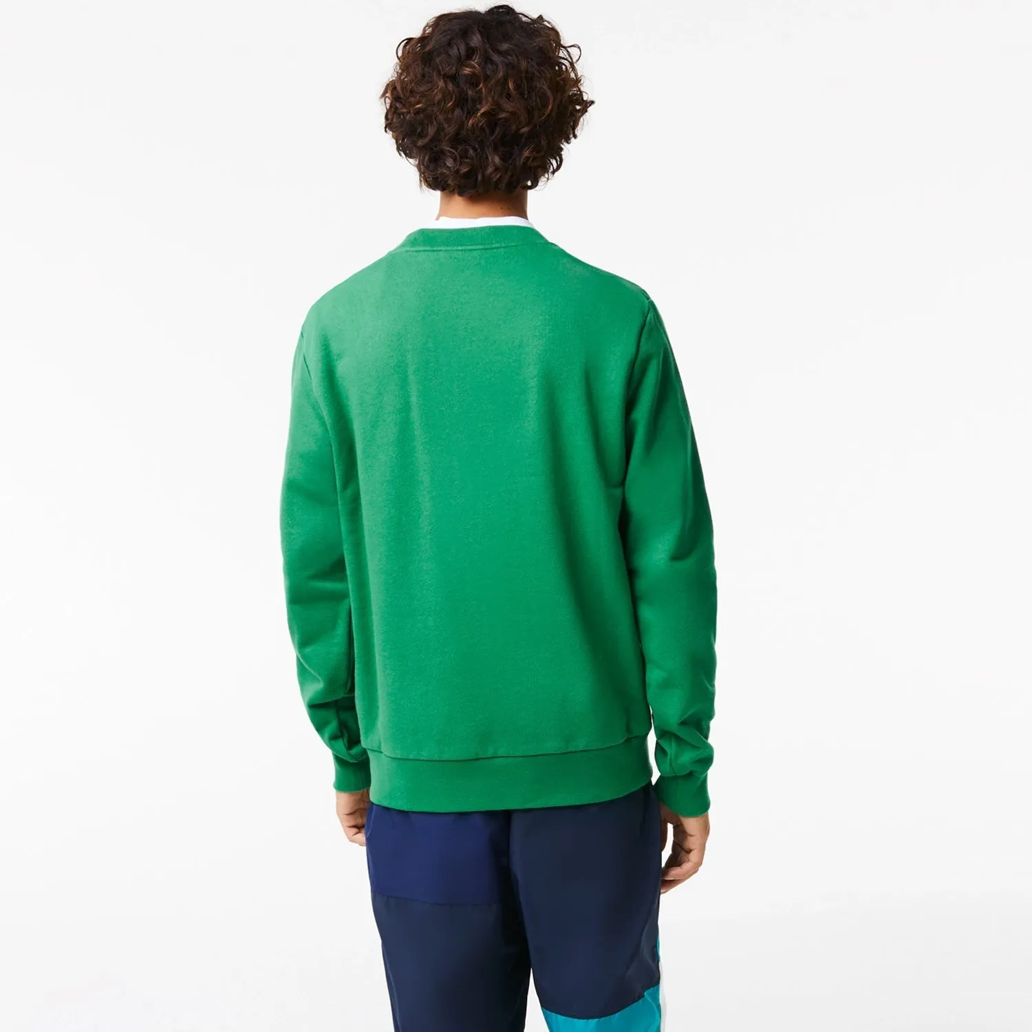 Men's Lacoste Badge Organic Cotton Sweater - Green