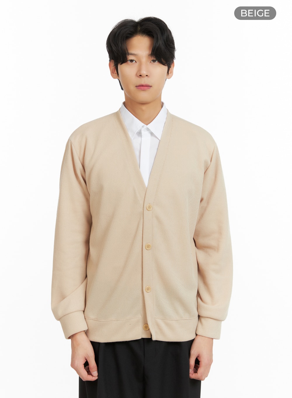 Men's Simple Button-Up Cardigan IA402