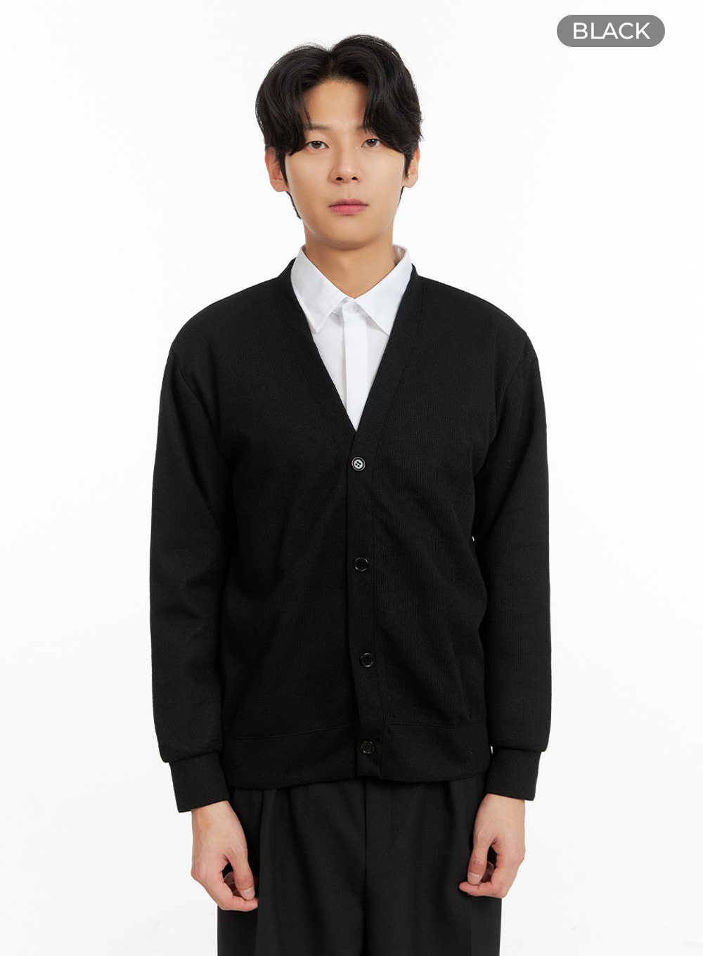 Men's Simple Button-Up Cardigan IA402