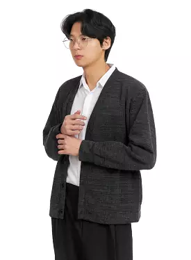 Men's Simple Button-Up Cardigan IA402