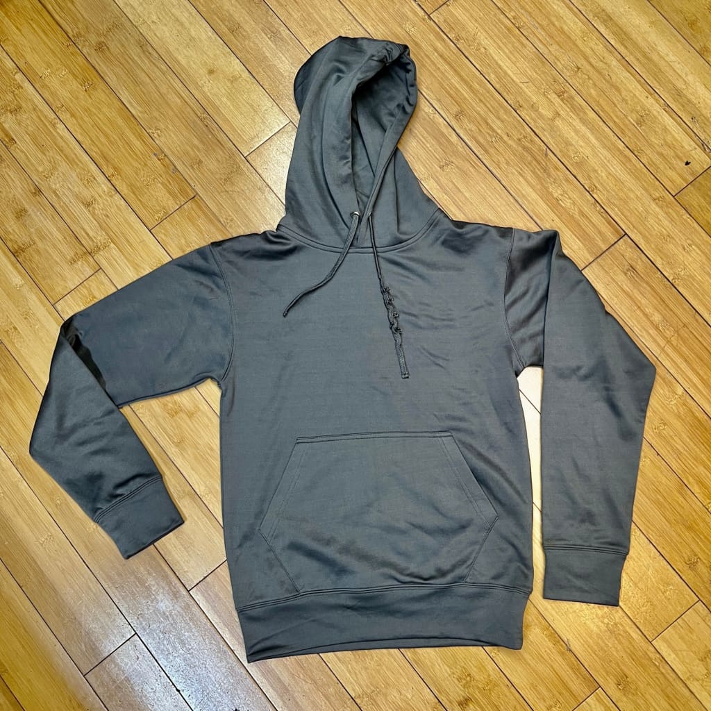 Men's •PowerTek Athletic• Poly Performance Hoodie Black Small