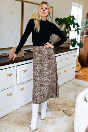 Midi Skirt 2 - Little Cheetah Silk