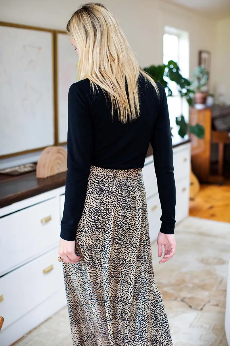 Midi Skirt 2 - Little Cheetah Silk