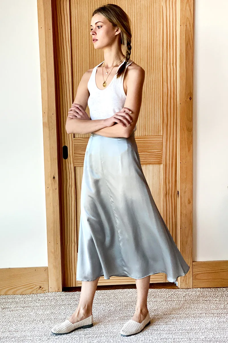 Midi Skirt 2 - Platinum Silk