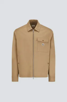 MONCLER  |Gabardine Zip-Up Shirt